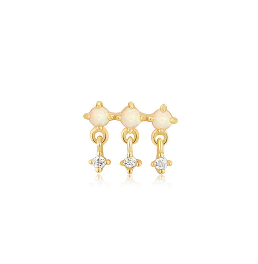  Ear Edit - Ear studs - Silver / 14kt GP - Opal